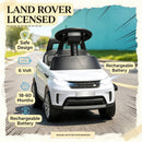 White Dual-Function 6V Electric Ride-On Car for Children