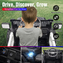 OROFULL 12V Police Ride-On Car with Remote Control and Music for Kids