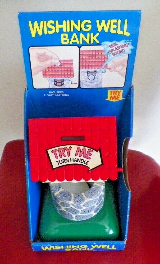 Wishing Well Coin Bank with Realistic Sounds and Included Batteries