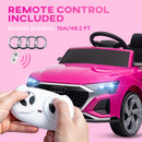 12V Pink Audi Q8 e-tron Sportback Ride-On Car with Remote Control and Suspension for Kids