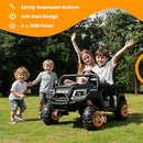 24V Kids Electric Ride-On Car, 4-Seater for Ages 3-8 in Black