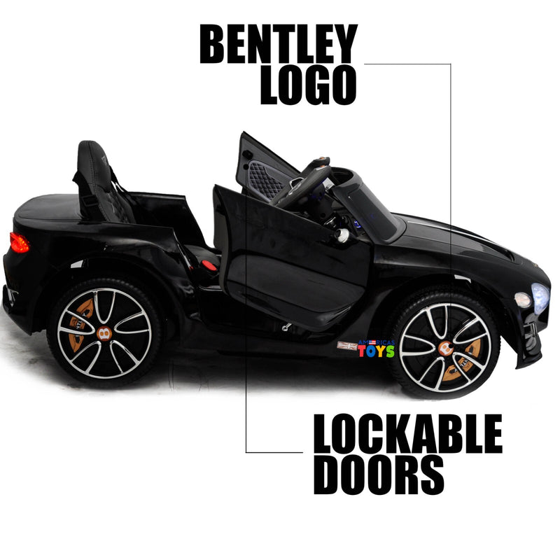 12V Licensed Bentley Ride-On Car for Kids with Remote Control, MP3, and Radio in Multiple Colors