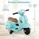 Children's Licensed Vespa Ride-On Motorcycle with LED Headlight and Horn Sound