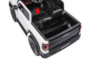 White 12V Remote-Controlled Ride-On Car with 4-Wheel Shock Absorption for Kids Aged 3-6