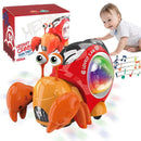 Musical Light-Up Crawling Crab and Snail Tummy Time Baby Toy