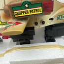 1990s Atlas AF28 Plastic Helicopter Toy with Light-Up Features and Rotating Action