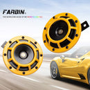 High-Intensity 12V Metal Dual Tone Train Horn Set with Yellow Grill