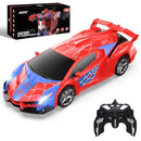 Transforming Spider RC Car Robot, 2.4GHz Remote Control Toy for Kids, Red