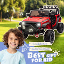 24V Black Electric Ride-On Car for Kids with 400W Motor, Parental Remote, 4-Wheel Suspension, and USB Connectivity