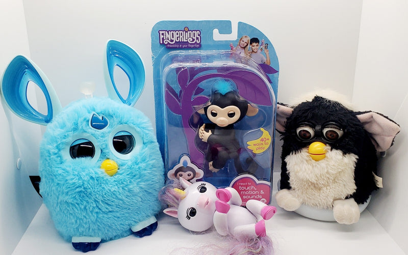 Interactive Fingerlings Baby Monkey and Unicorn Toy Lot Vintage Furby 2016 Collection