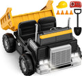 24V 4WD Electric Dump Truck with 400W Motors, 24" Comfortable Two-Seater