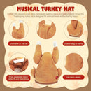 Gfilay Interactive Dancing Turkey Hat with Animated Drumsticks