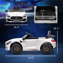 Mercedes-Benz AMG GTR 12V Kids Ride-On Car with Remote Control, White