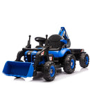 24V Kids Electric Tractor with Parent Remote Control, Excavator and Dump Wagon