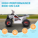 Aosom 6V White Quad ATV for Toddlers Aged 18-36 Months