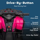 12V Pink ATV Quad Ride-On Toy for Kids Ages 3-5 - 3.7Mph