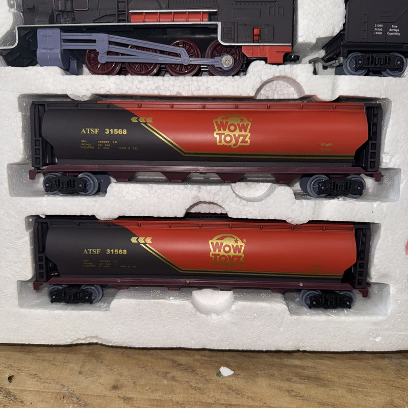 Scout Series Classic Battery Operated Steam Engine Train Set with Tank Car