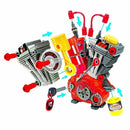 Motorcycle Engine Repair Toy Set with 25 Pieces, Lights, Sounds, and Educational Fun
