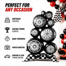 Giant Racing Tire Foil Balloons - 2Pcs, 3.5Ft Self-Standing