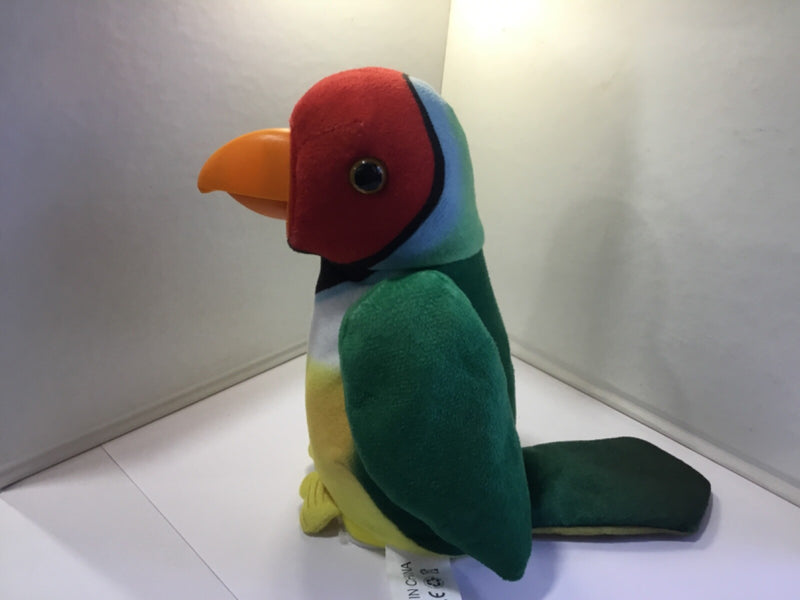 Talking Deluxe Parrot Toy with Music in Multiple Colors Red Yellow Green Black