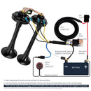 12V Electric Dual Train Horns with Bracket for Trucks and SUVs - Black