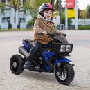 Blue 3-Wheel Ride-On Motorcycle for Kids with Horn and Traction Tires