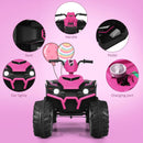 12V Electric ATV for Kids, Battery-Powered 4-Wheeler Ride-On for Toddlers