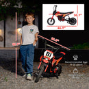 Children's 24V Electric Dirt Bike, 250W Motor, 9.9 MPH, 12-Inch Tires, Red