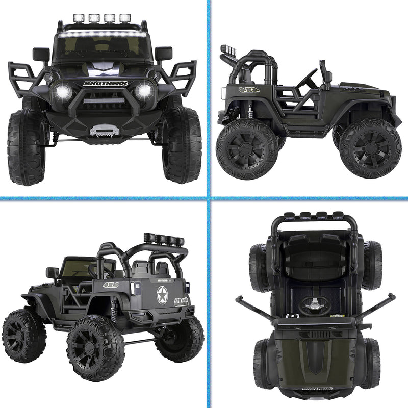 12V/24V Electric Jeep Ride-On Car for Kids with Music and Remote Control