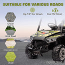12V Green Kids Electric Car with Dual Motors, Remote Control, and Suspension
