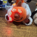 Set of 2 New Singing Animated Plush Puppy Dogs with Halloween Pumpkin Theme