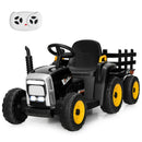 12V Children’s Ride-On Tractor with Trailer and Remote Control - Black