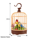 Charming Singing Bird in Cage with Moving Beak and Tail Sounds