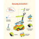 KFFKFF 3-in-1 Ride-On Car for Toddlers Aged 19-36 Months with Safety Guardrail