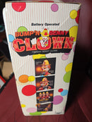 Retro Battery-Operated Circus Clown Figure with Whistle in Box