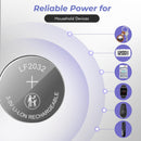 Fitinoch 8 Count Rechargeable 2032 Lithium 3V Coin Battery Set with Charger