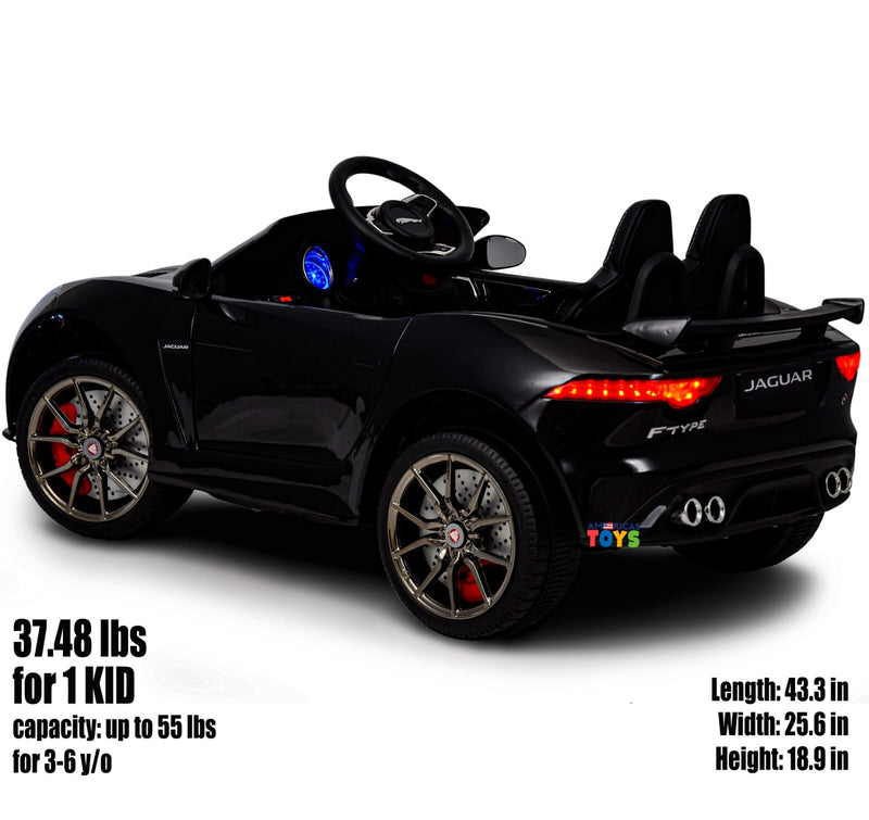 Kids Licensed Jaguar Ride-On Car with R/C and MP3 Player in Multiple Colors