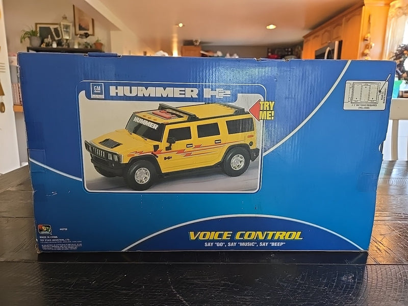 Yellow 2004 Hummer H2 Road Ripper Toy with Voice, Lights, and Horns - Fully Functional