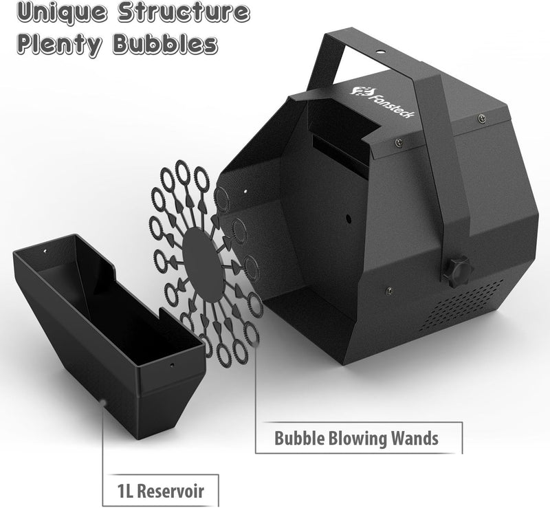 Wireless Automatic Metal Bubble Machine, Produces Over 10,000 Bubbles, for Indoor and Outdoor Use