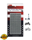 PARTWELL 5g Stick-On Grey Motorcycle Wheel Weights - 72 Pieces