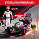 24V Kids Drift Go Kart with 400W Power, Roll Cage, Safety Harness, and Bluetooth Music System