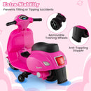 Children's Electric Motorcycle with Training Wheels, Headlight, Horn, and 6V Battery
