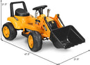 Excavator Ride-On Toy with Front Loader and Horn, Reversible Motion