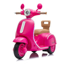 12V Electric Scooter for Kids with Backrest, Music, and Bluetooth - Red, Ages 3-6