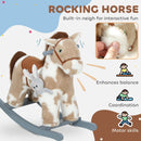 Soft Rocking Horse with Rabbit Companion and Neighing Sounds for Ages 2 - 5