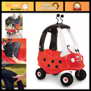 Ladybug-Themed Cozy Coupe Ride-On Car for Children - Multi-Colored, 91cm x 75cm x 42cm