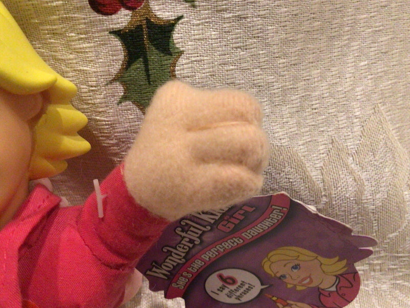 Talking Girl Doll Keychain with Bag Clip for Kids