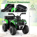 6V Children's Ride-On ATV with Music, Spray Feature, USB Port, and Storage Box