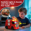 AEROQUEST Toddler-Friendly Remote Control Fire Truck with Lights for Ages 1-4
