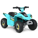 Electric 6V Blue Quad ATV Ride-On Toy with Forward and Reverse for Toddlers